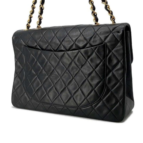 Chanel Big Bag Single Matelasse Lambskin Black Flap - Picture 1 of 16
